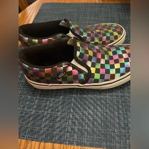 Vans Classic Slip On Iridescent Rainbow Checkerboard thumbnail 4