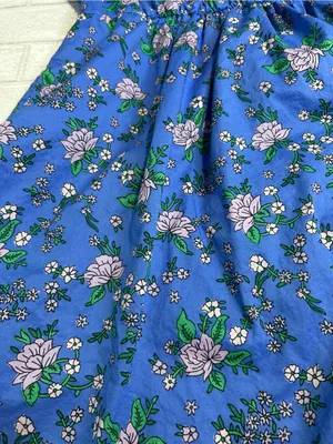 JCrew Factory Blue Floral Tie-Back Floral Dress Size 2 vacation resort wear thumbnail 10