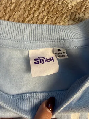 NWT Kohl's Light Blue Disney Stitch 'Feelin' Festive' Sweatshirt thumbnail 3