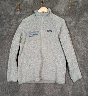 Patagonia Womens Better Sweater 1/4zip Fleece Gorpcore Birch White Grey Sz Xl thumbnail 1