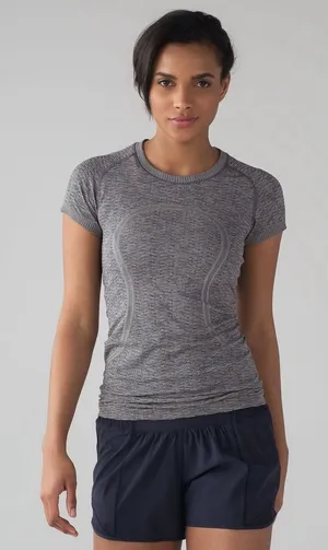 Lululemon Swiftly Tech Short Sleeve Shirt Women's Size 6 Gray Yoga Running‎ Gym thumbnail 1
