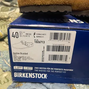 Birkenstock Mink Suede Boston Braided Clogs thumbnail 2
