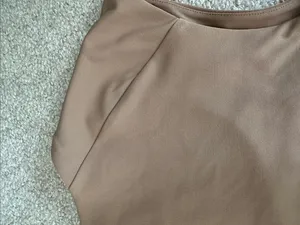 Express “Body Contour” Women’s Tan/Nude One-Piece Bodysuit- Size Large thumbnail 3