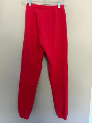 Aritzia TNA Cozy Fleece Red Sweatpant Joggers XS thumbnail 3