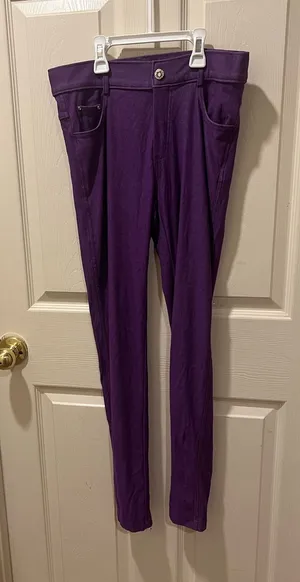 Purple Stretch Skinny Jeans Women’s Size M High Rise thumbnail 1