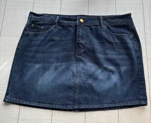 ChouYaTou Blue Denim Mini Skirt XL Cotton Blend thumbnail 1