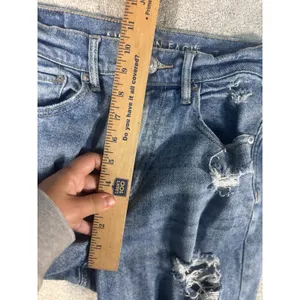 American Eagle Highest Rise 90s Boyfriend Jeans Womens 4 Reg Blue‎ Distressed thumbnail 11