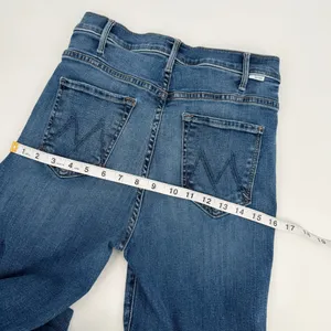 MOTHER Jeans Womens 28 Blue Hustler Ankle Fray Denim Healing Jar 1117-104 thumbnail 10
