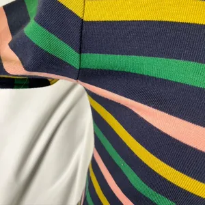 J. Crew Striped Knit‎ Midi Dress Long Sleeve Pink Green Yellow Navy Size 2 New thumbnail 15