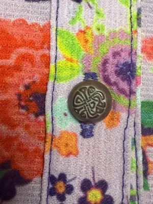 Aratta Silent Journey Mixed Floral Boho Tunic Top Ruffle Placket M Dopamine thumbnail 9