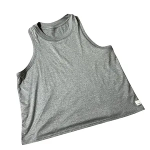 Vuori Activewear Energy Tank Top Women Medium Grey Heathered High Neck VW123 thumbnail 1