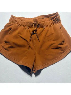 Lululemon Rust Orange Cotton Blend Athletic Shorts Size 8 thumbnail 2