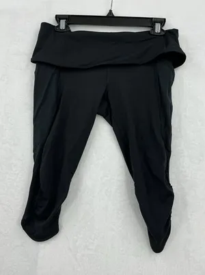lululemon athletica Black High-Rise Foldover Waist Leggings 794 thumbnail 1