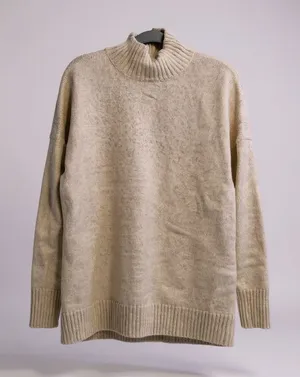 GAP Women's Oatmeal Speckled Mock Neck‎ Sweater Size XL thumbnail 1