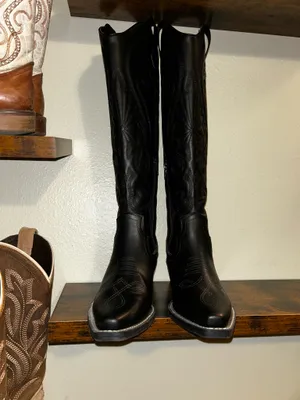 Knee highs black cowboy boots target brand thumbnail 2