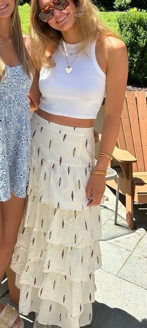 Dillard's Layered maxi skirt thumbnail 1