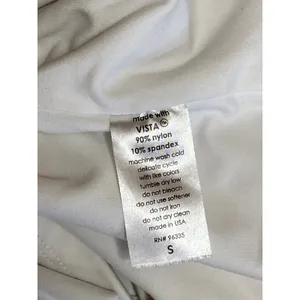 Susana Monaco Women's White High Neck Long Sleeve Crop Tee T-Shirt Top Size S thumbnail 4