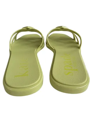 New In Box Kate Spade Sculpted Spade Jelly Sandals Bosc Pear Green Size 6 thumbnail 6