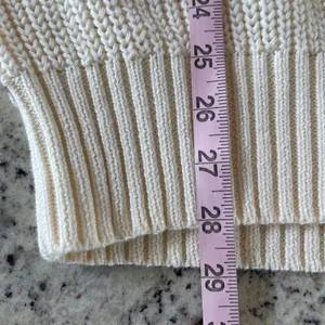 Free People‎ Sweater Womens Medium Ivory Boho Cold Shoulder Mock Neck OB994777 thumbnail 10