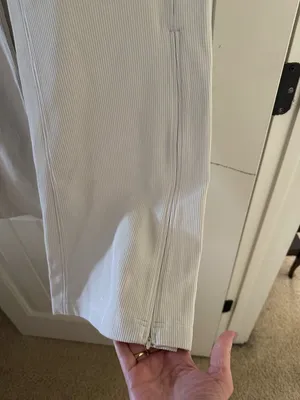 Lululemon Ribbed Softstreme Zip Leg Flared Pant in Bone NWOT thumbnail 7