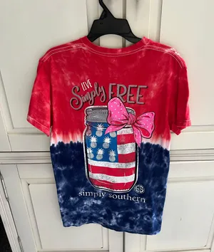 Simply Southern T-Shirt Red, White, and Blue Small thumbnail 2