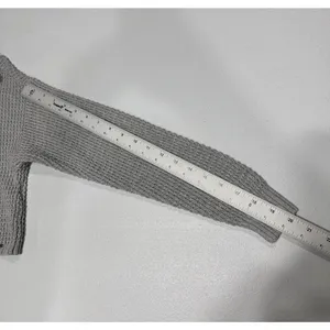 Hollister Cropped Sweater Womens XS Gray High Neck Long Sleeve Knit Pullover thumbnail 9
