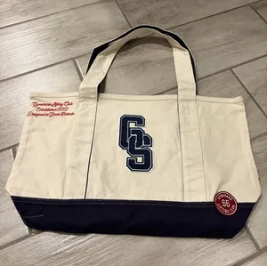 Gymshark Collegiate Tote Bag 66 Lifting Club Heavy Blue Cream Women’s NEW thumbnail 1