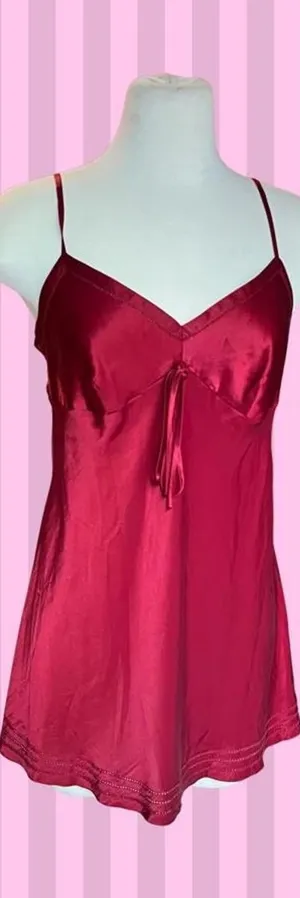 Banana republic red y2k womens cami dress medium silk thumbnail 1