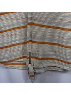#LoveWins Medium Striped Knit Tie Front Top thumbnail 2