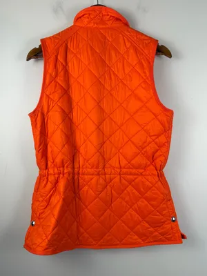 Lauren Ralph Lauren hunter orange quilted puffer vest size medium thumbnail 5