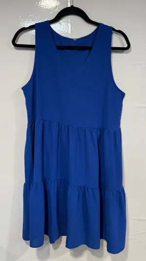 Blue tiered boutique‎ tank top dress thumbnail 1