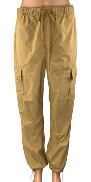 Pistola Women's Brown Elastic High Waist Drawstring Trousers Cargo Pants Size S thumbnail 1