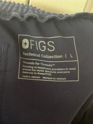 Figs‎ Yola Scrub Pants Elastic Waist Navy Blue High Waist Straight Size Large thumbnail 7