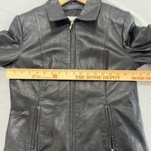 Vintage‎ Wilsons Leather Black Womens Jacket Medium thumbnail 4