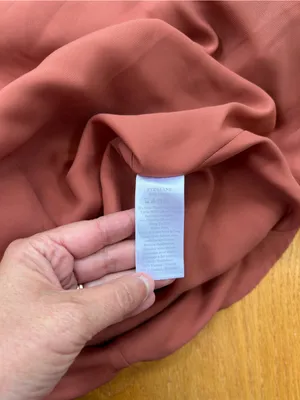 Everlane The City‎ Stripe Midi Dress Redwood Orange V-Neck Size 0 thumbnail 9