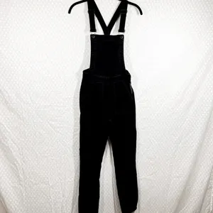 Madewell Black Skinny Raw Hem‎ Overalls thumbnail 3