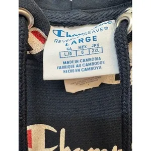 Champion Womens Cropped Hoodie Sweatshirt‎ Size L thumbnail 3