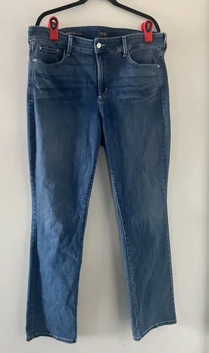 NYDJ Marilyn Straight Jeans Womens 16W Medium Wash Minimalist Casual Comfy thumbnail 1