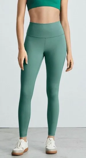 Everlane Perform Ankle Leggings Green High Rise Stretch Activewear XXL NWOT thumbnail 1