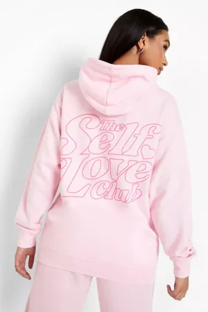 Self Love Club Pink Oversized Hoodie thumbnail 2