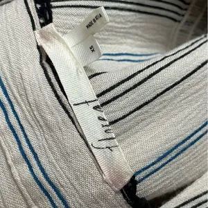 Anthropologie Floreat Norfolk Blouse Striped Long Sleeve Shirring Smocked Sz‎ XS thumbnail 7