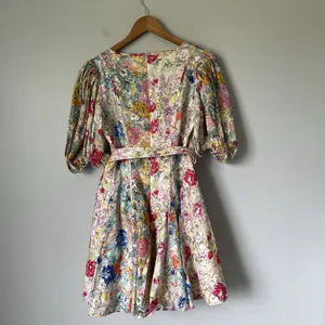 ZIMMERMANN Clover Paneled Mini Dress 100% Linen Spliced Multi Floral Size 2 thumbnail 2