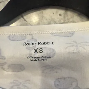 Roller Rabbit Moby Whale Pajamas Set Womens Blue White Pima Cotton PJs thumbnail 7