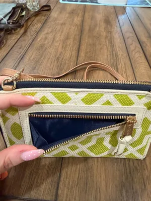 Spartina 449 Cream, Orange & Lime Crossbody Wallet like new thumbnail 6