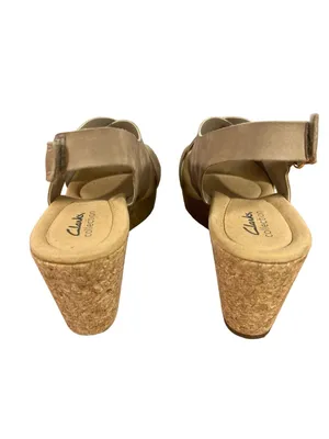 Clarks Annadel Eirwyn Wedge Leather Women's Sandal Size 10W #495 thumbnail 4
