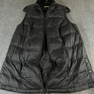 J. Jill Womens Black Down Puffer Vest‎ Quilted Sherpa Lined Mock Neck XL thumbnail 9