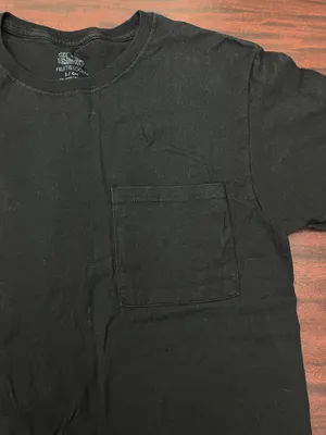 Fruit of the Loom Michael Myers This Is My Happy Face Black Short Sleeve Pocket Tee Size Small thumbnail 3