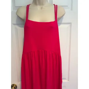 Old Navy Carousel Pink Apron Neck Cross Back Mini Dress XL Minimalist Resort y2k thumbnail 3