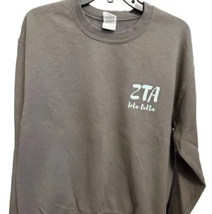 ZTA Zeta Tau Alpha Iota Delta Sorority Towson University Gildan Sweatshirt, Med thumbnail 1