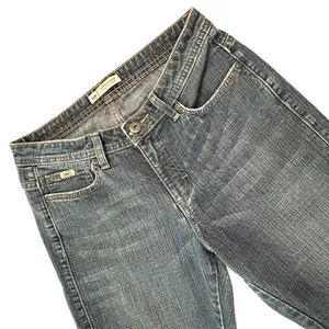 Lee Midrise Bootcut Jeans Dark Wash Flap Pocket Denim Pants Y2K Western thumbnail 6